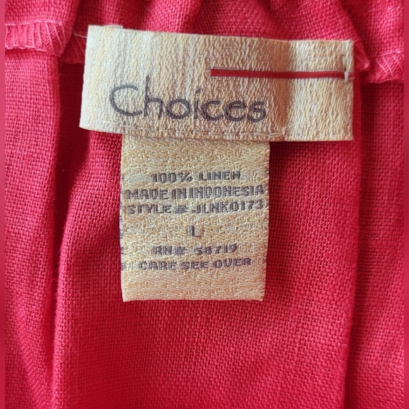 Choices pink linen skirt size Large - Picture 8 of 8